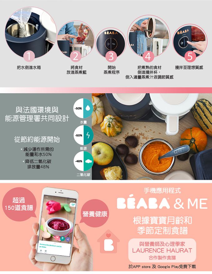BEABA - Babycook® NEO 4in1副食品調理機-夜藍色