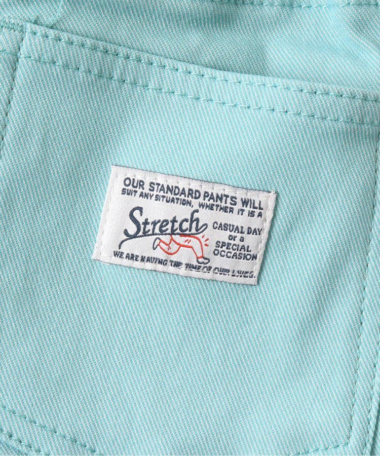 日本 BREEZE - [推薦]定番彈力鬆緊合身長褲-藍綠格紋