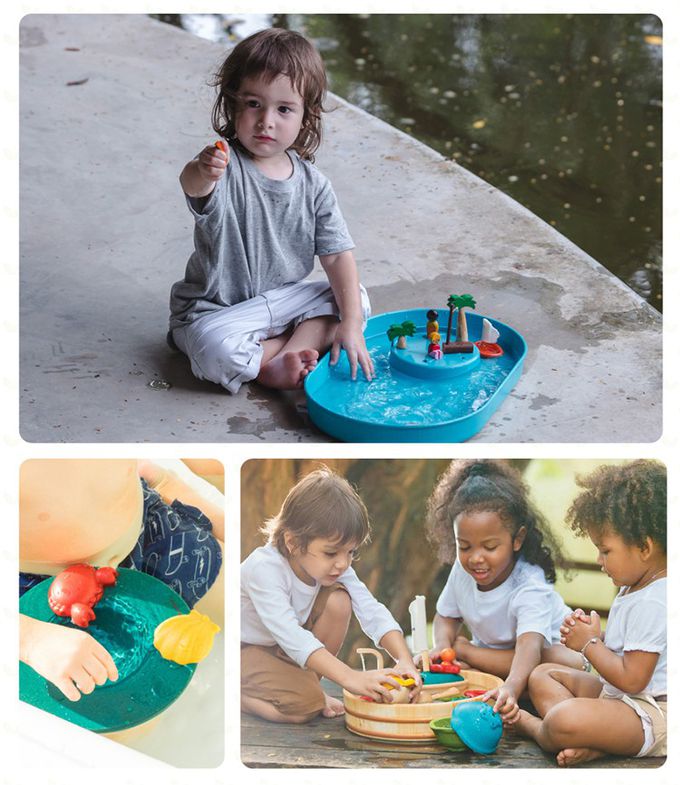 泰國 Plantoys - 木作水玩具-玩沙工具組