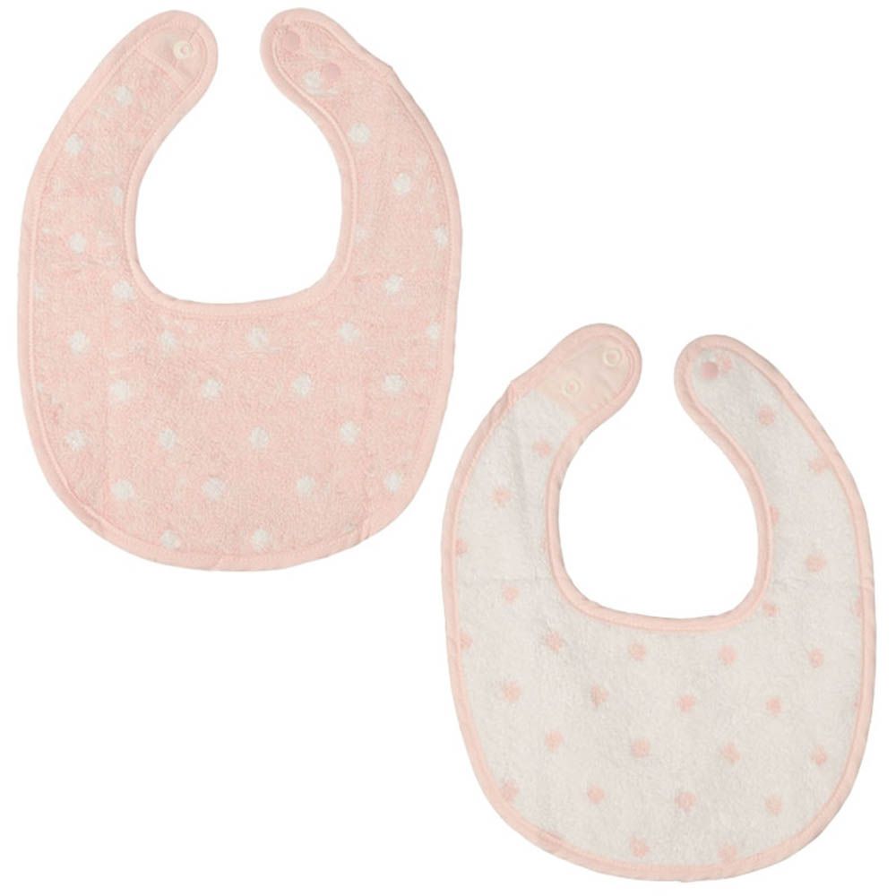 圍兜2件組-毛巾布-粉紅色 (70~95cm)