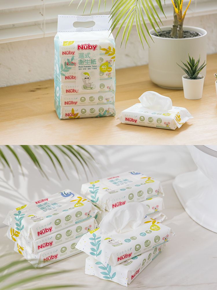 Nuby - 濕式衛生紙40抽-6包