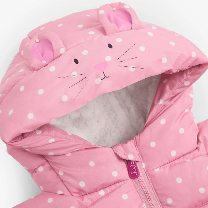 英國 JoJo Maman BeBe - 鋪棉蓬鬆保暖羊羔絨外套-我是小花鼠