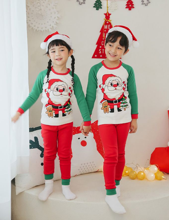 正韓 Puco - 超優質嬰幼兒/兒童長袖100% 有機純棉家居服/睡衣-聖誕老公公