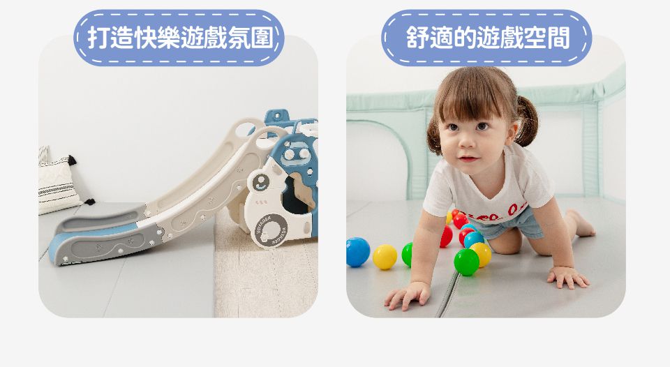 Kikimmy - 兒童摺疊雙面地墊-灰白 (180cmx150cmx4cm)-5kg