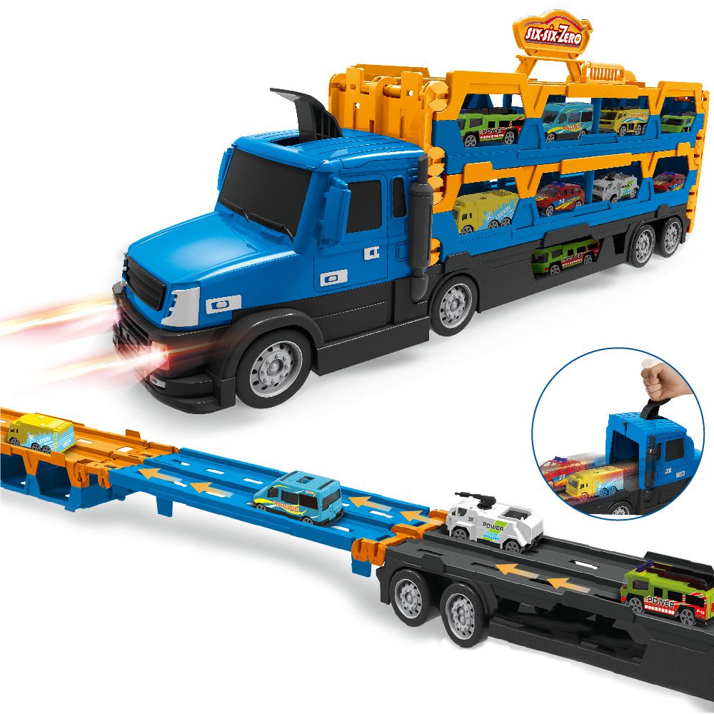 Kikimmy - 競速彈射雙模式變形卡車/玩具車-藍色