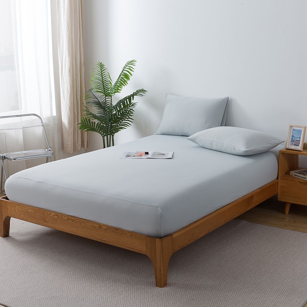 極致涼感抱冰枕套床包組-薄荷灰綠