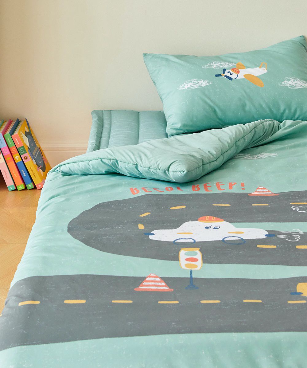 韓國 Maatila - (兒童款)可水洗M2全方位抗菌防蟎棉被-公路車車