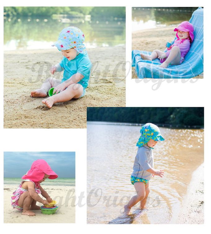 I Play - 護頸防曬帽-海洋朋友