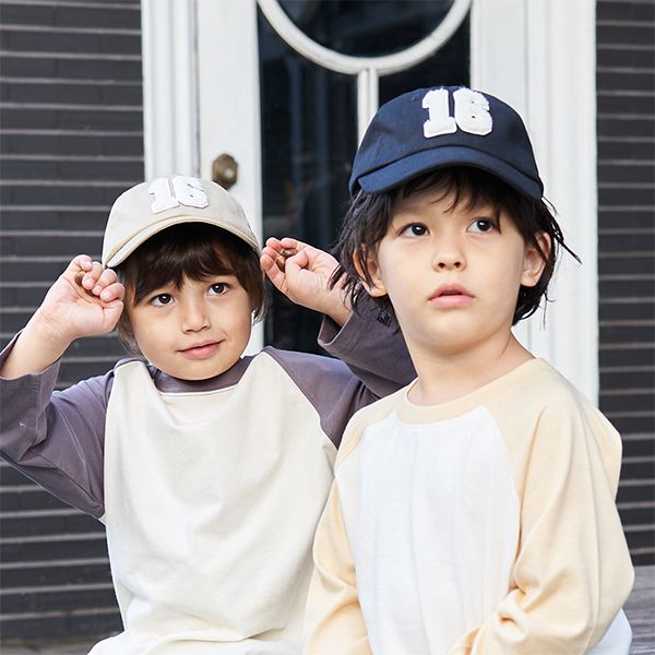 日本 b-ROOM - 立體數字刺繡棒球帽-耀眼紅 (52～54cm)