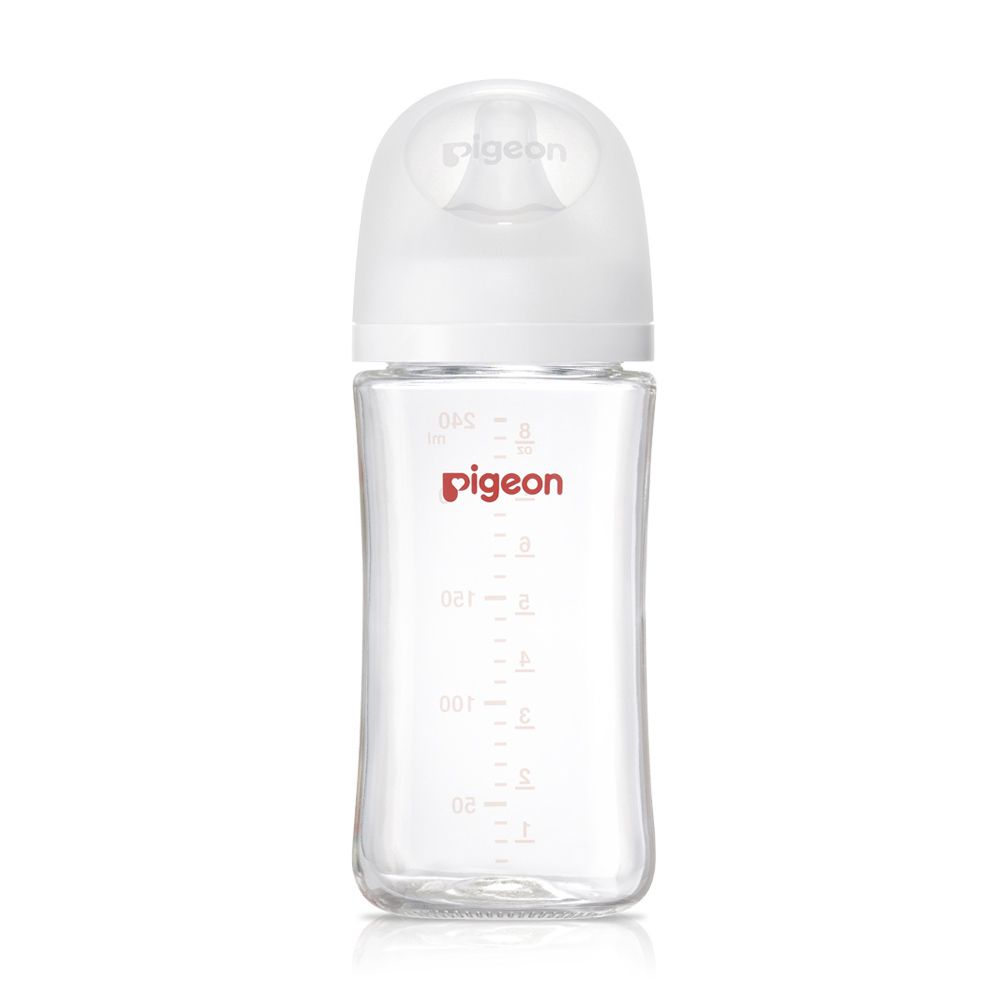 第三代母乳實感玻璃奶瓶240ml-純淨白