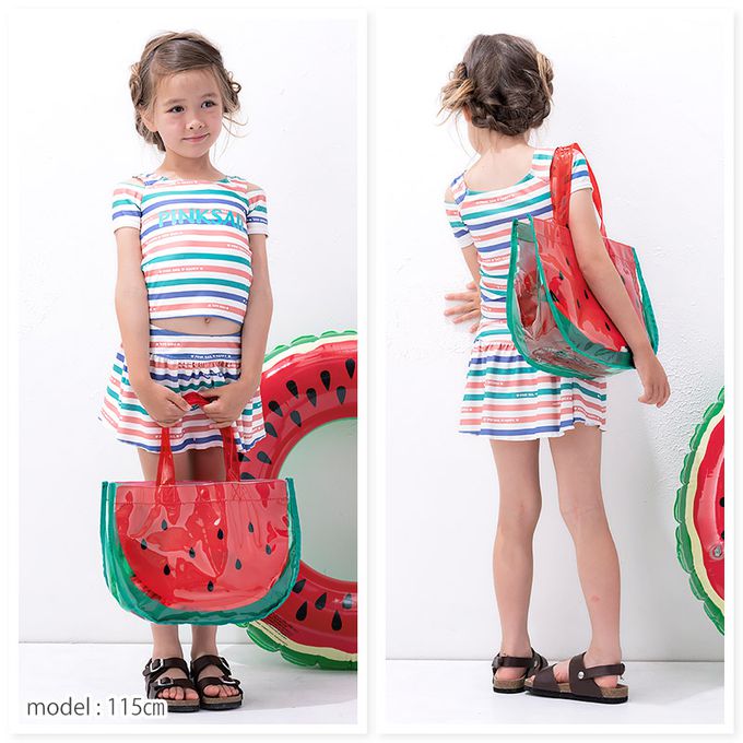 日本 ZOOLAND - 防水PVC手提袋/游泳包-小白花-水藍 (25x34cm)