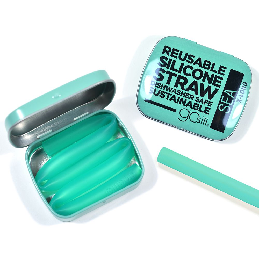 美國GoSili - 矽膠吸管隨行27cm-Violet-附鐵盒-紫羅蘭