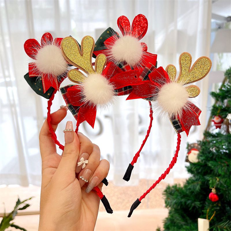 聖誕節造型髮箍-鈴鐺蝴蝶結