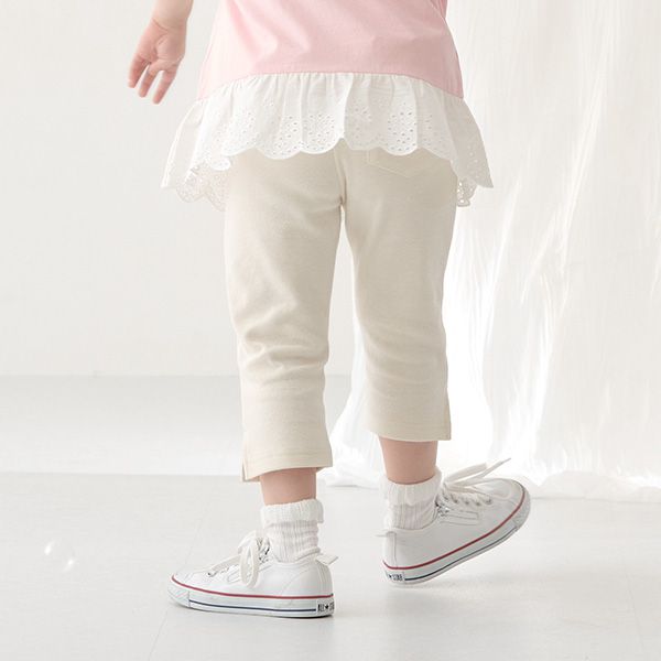 日本 Lycee mine - [官網熱銷] 腰間滾邊側開叉七分褲-格紋-卡其