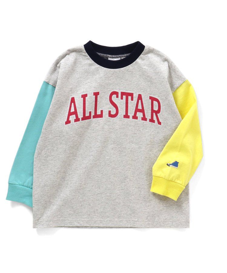 日本 BREEZE - CONVERSE聯名 印花長袖上衣-粉紅