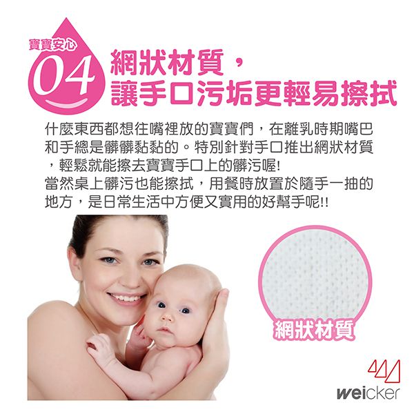 唯可 Weicker - 純水99%日本製手口專用濕紙巾-超值箱購-60抽x12