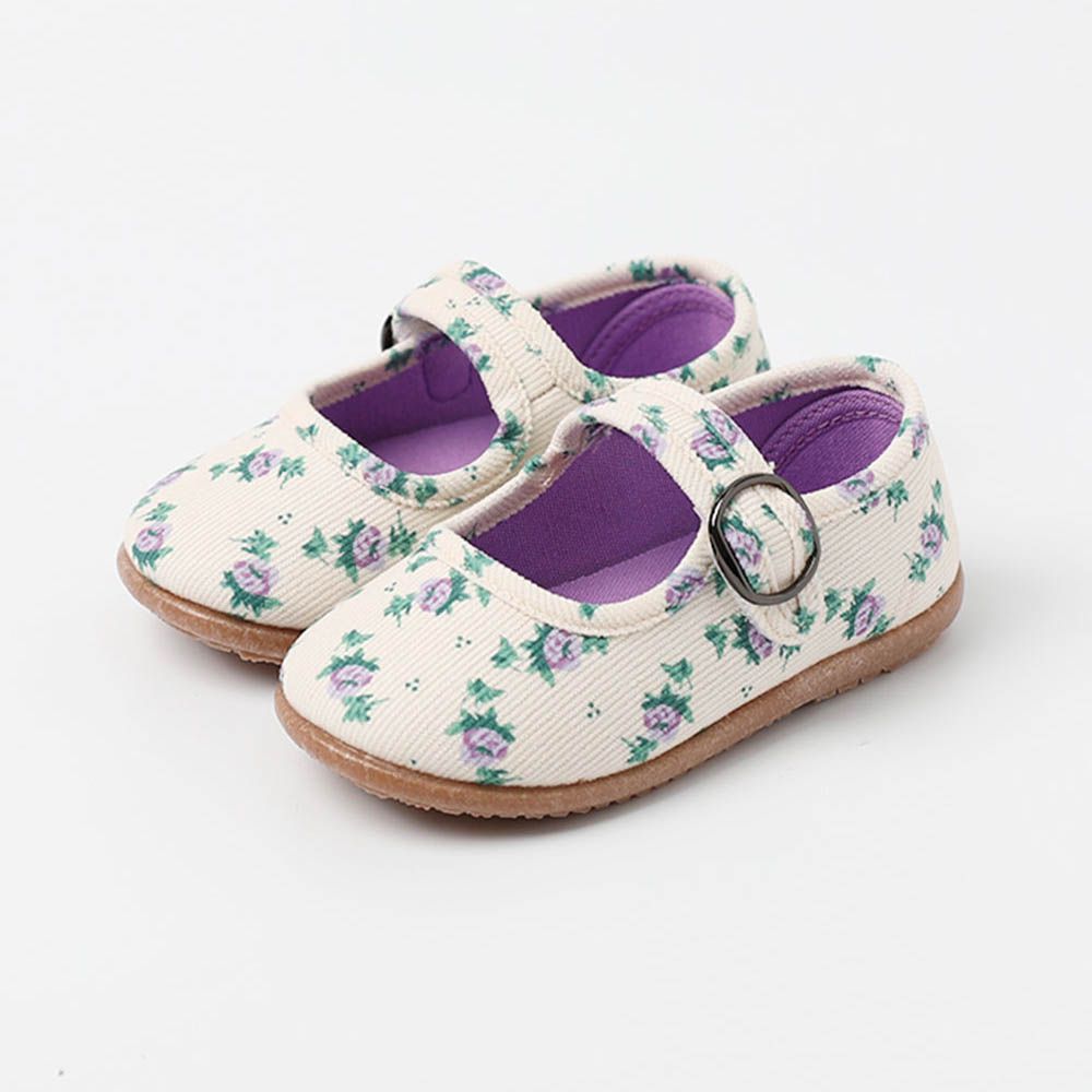 春暖花開柔軟底防滑休閒鞋-紫