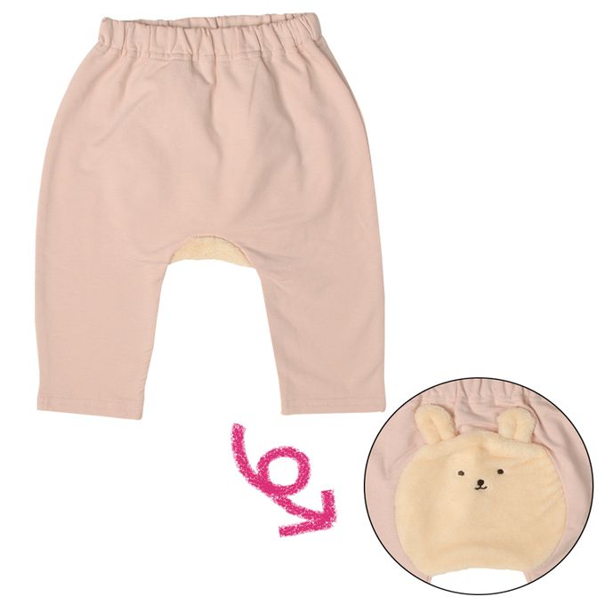 akachan honpo - 造型屁屁褲-刷毛 動物-粉紅色