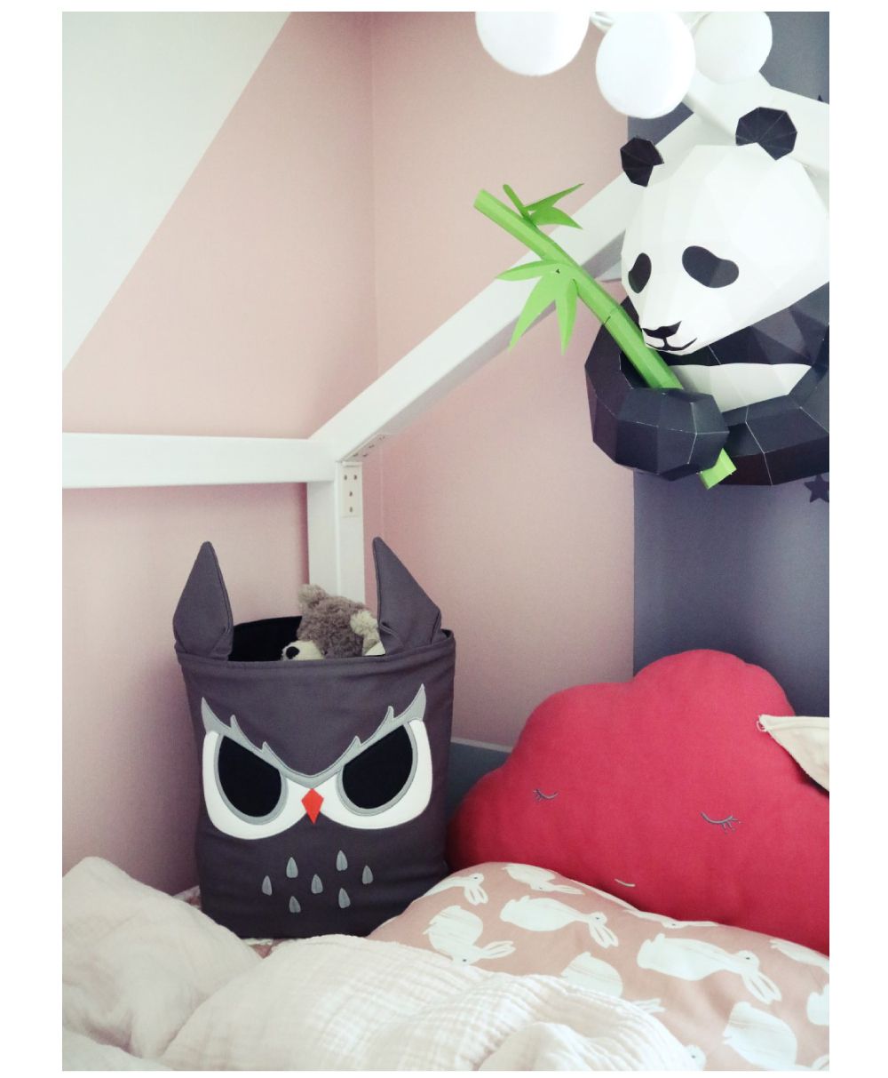 韓國 Hello HiZoo - 手工製動物造型多功能收納籃-貓頭鷹