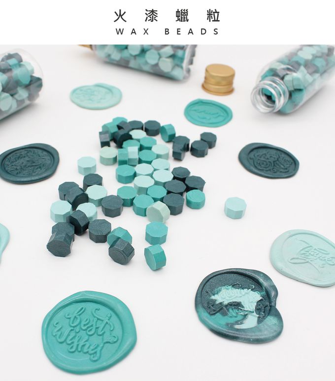 HAPPYMT - 火漆蠟粒大罐裝-想帶你去旅遊-藍綠色系