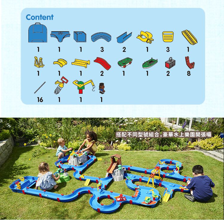 瑞典 Aquaplay - 【進階版漂漂河】水上樂園玩具-1528