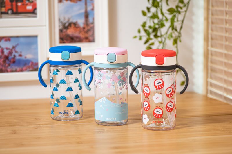 日本 Richell 利其爾 - 兒童隨身吸管水杯-福氣翁-320ml