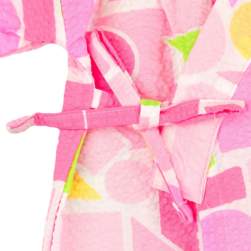 akachan honpo - 兩件式甚平-幾何圖案-粉紅色