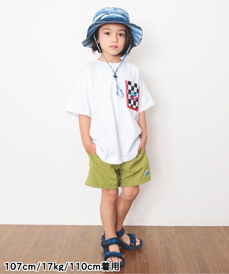 日本 BREEZE - 水陸二用百搭logo裝飾短褲-寶石綠