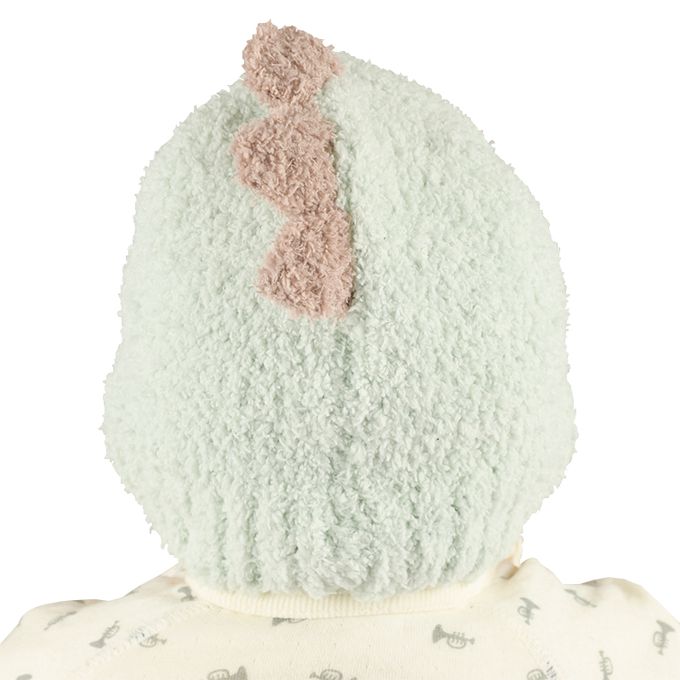 akachan honpo - 毛茸茸針織帽-恐龍-藍色