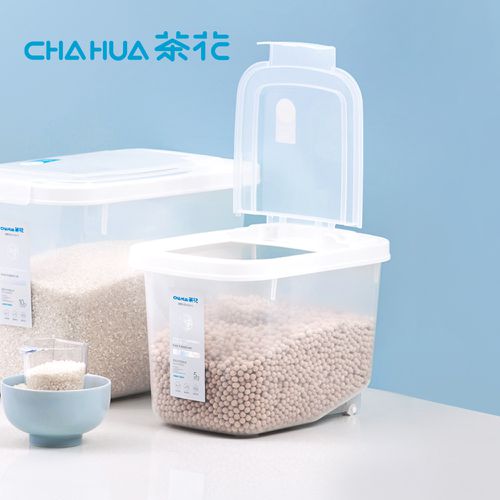 茶花CHAHUA - Ag+銀離子抗菌掀蓋式儲米箱(附量米杯)-5kg