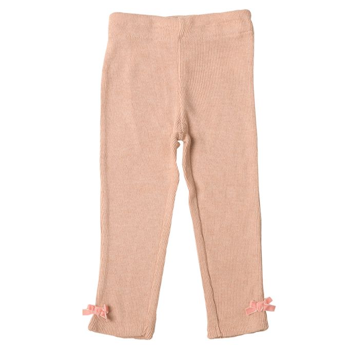 akachan honpo - 褲腳蝴蝶結合身褲-粉紅色