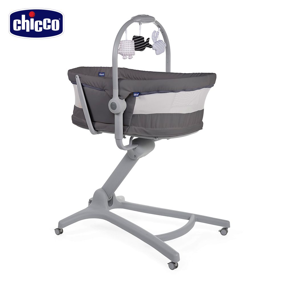 義大利 chicco - Baby Hug4合1餐椅嬰兒安撫床Air版-北歐深灰