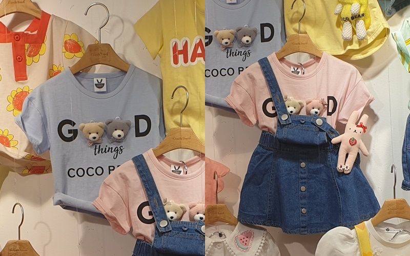 韓國 Coco rabbit - 熊熊娃娃GOOD Ｔ-淺粉紅