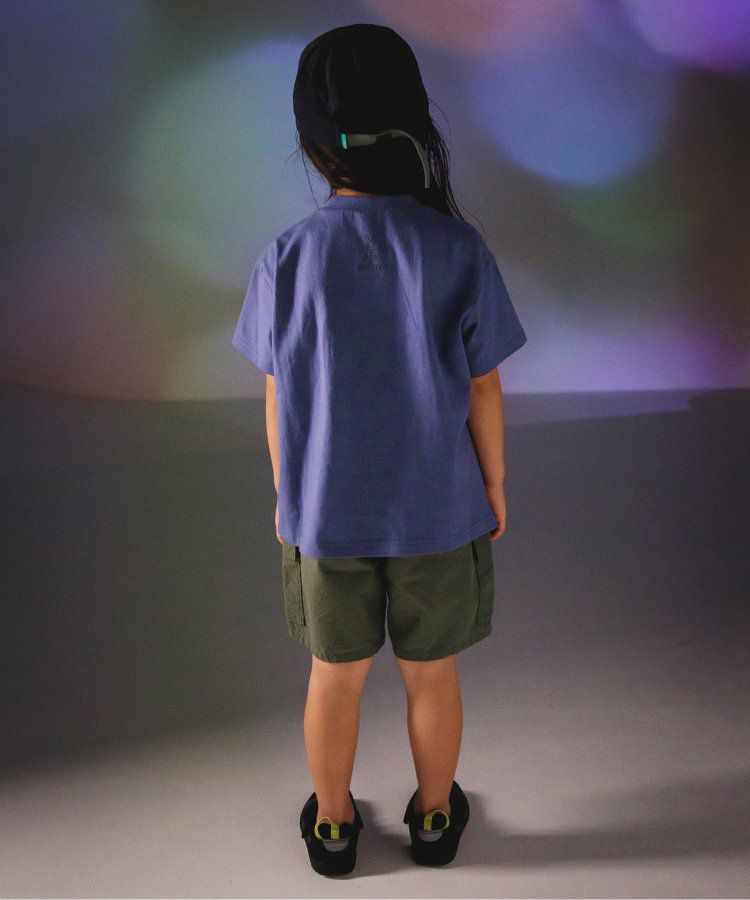 日本 BREEZE - 聯名款 夜光拉鍊大口袋短袖上衣-卡其