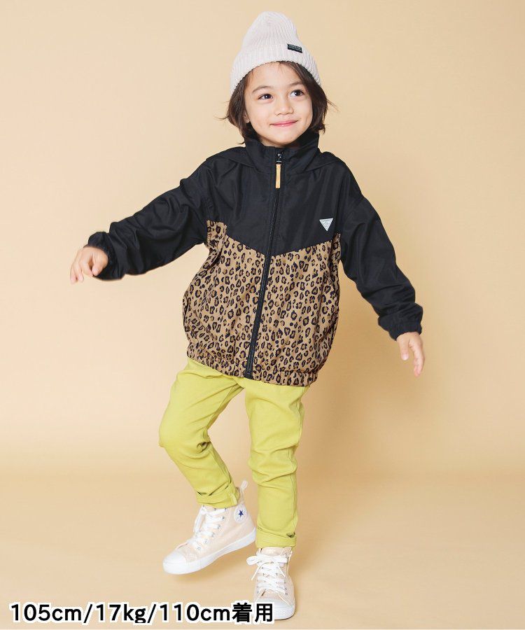 日本 BREEZE - 防潑水繽紛撞色連帽休閒外套-土耳其藍x棕