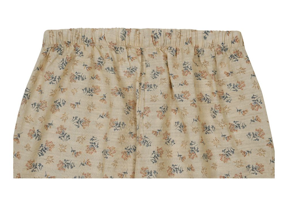 韓國 ULLALA - 圓點碎花長袖睡衣-(兩件式)-杏 (FREE)