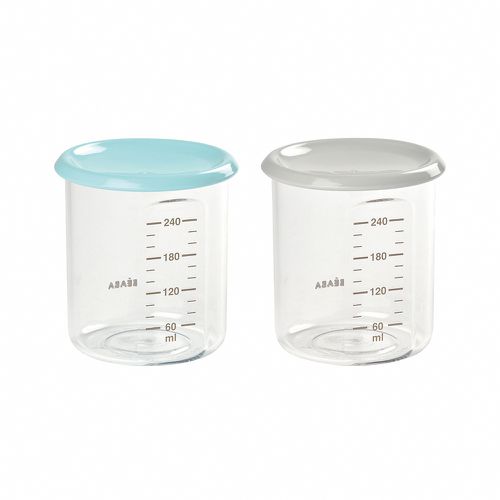 BEABA - Tritan食物儲存罐2件組-藍灰-2x240ml
