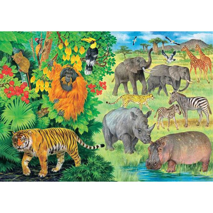 KUMON - 益智拼圖STEP 4-1 極地、海洋及熱帶動物-54pcs/70pcs/88pcs