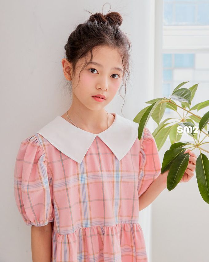 韓國 sm2 - Lovely印花泡泡袖洋裝-滿版玫瑰-象牙白