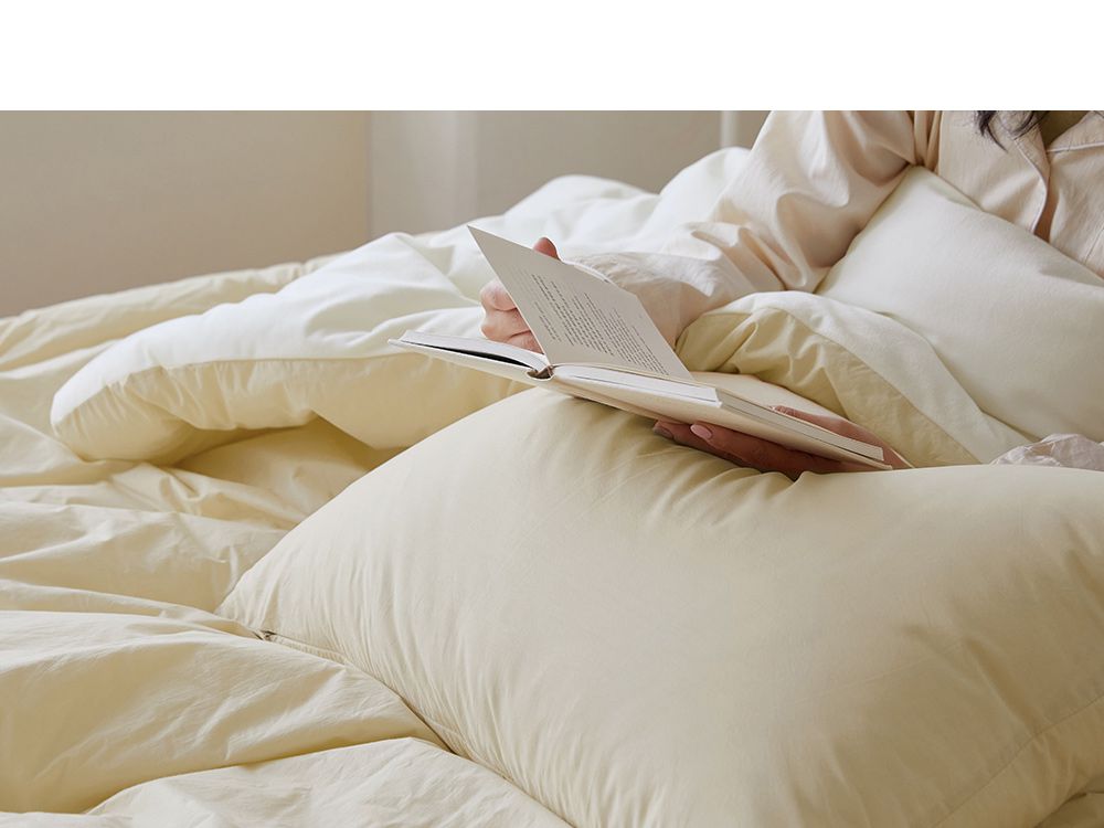 韓國 Maatila - 高密度60支棉舒柔超細纖維棉被(冬被)-奶油黃