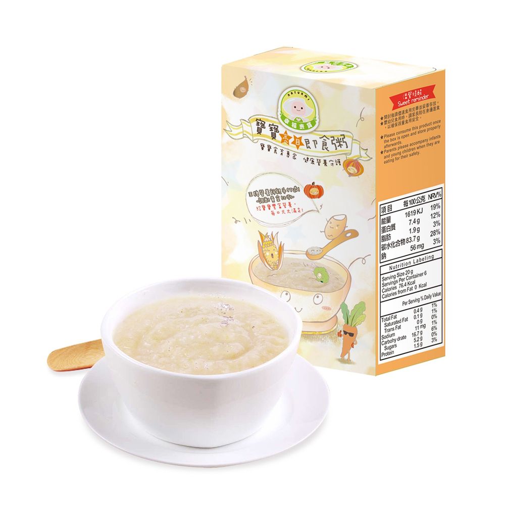Naturmi幸福米寶 - 亮目寶寶即食粥(5個月以上)-120g/盒(每包20g),6包入/盒