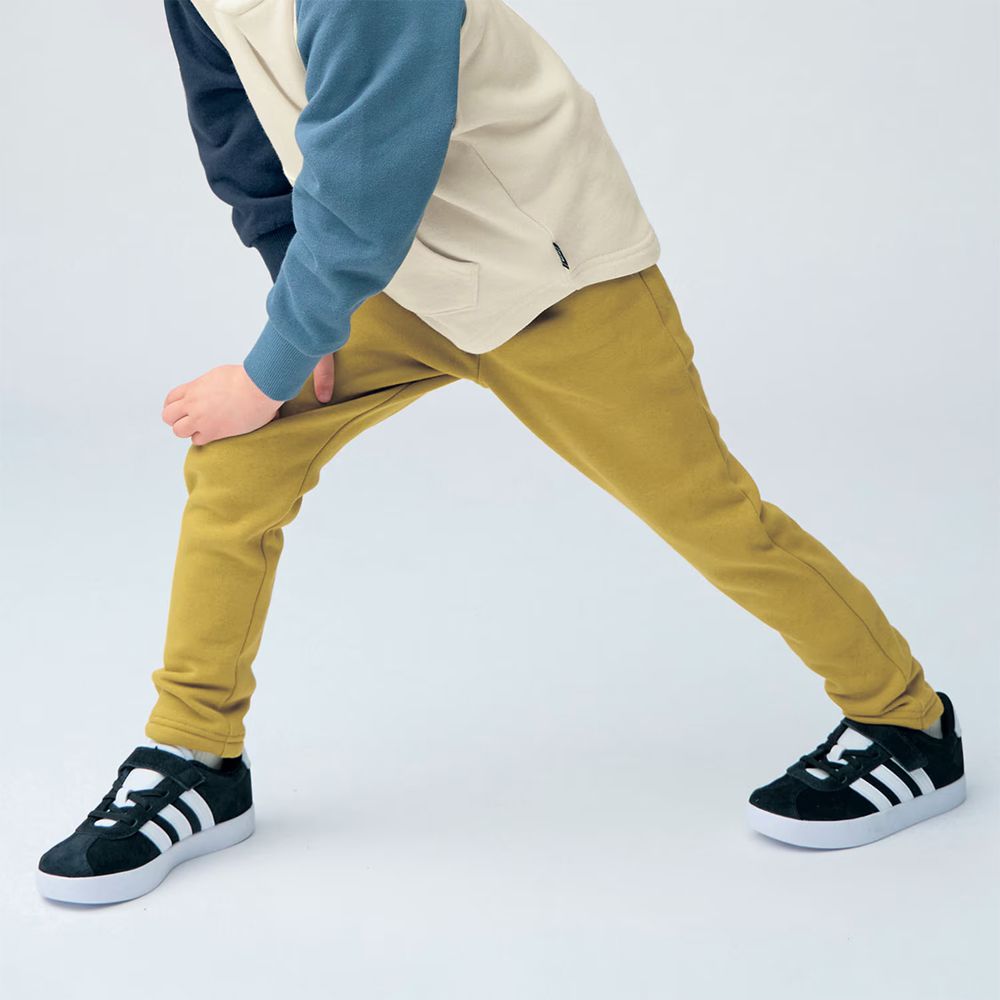 [包色推薦]毛絨內裏彈性長褲-芥末黃