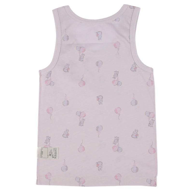 akachan honpo - 涼爽坦克背心 純棉-兔子-紫色