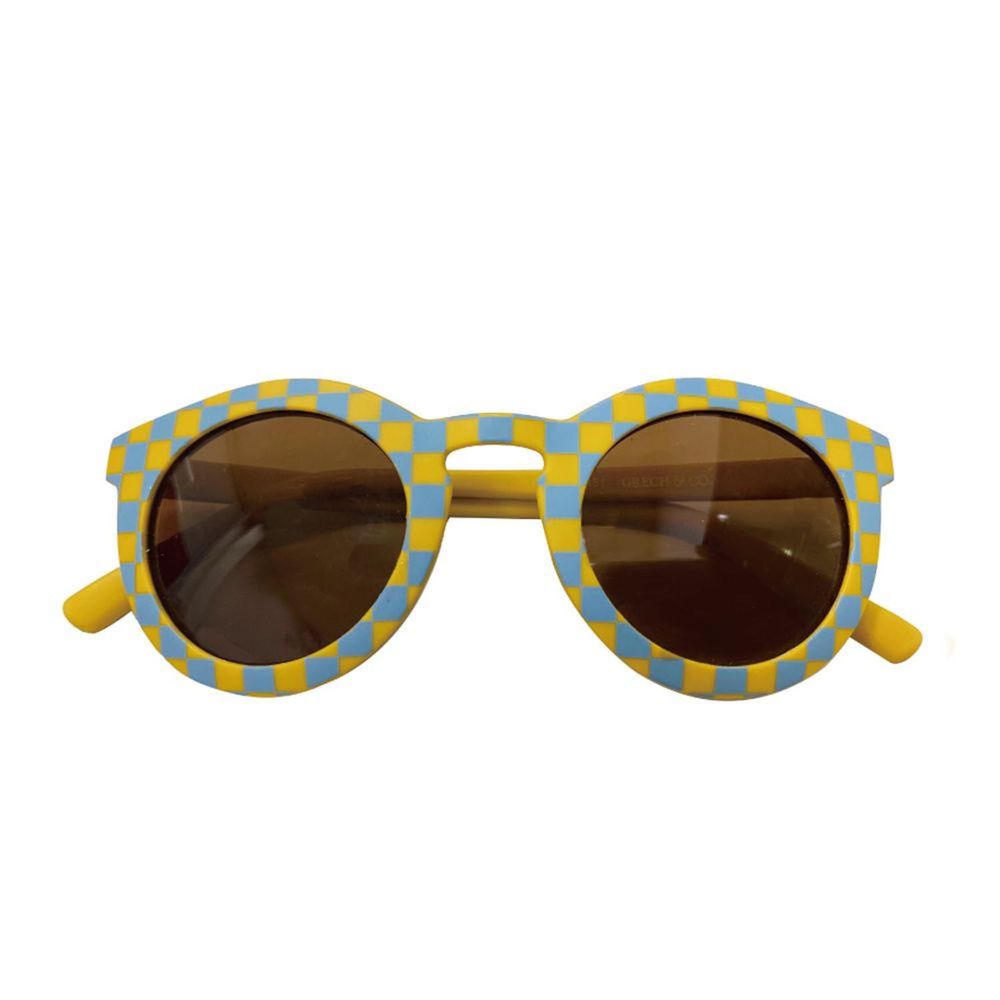 丹麥 GRECH & CO. - 偏光太陽眼鏡-v3款-格紋黃