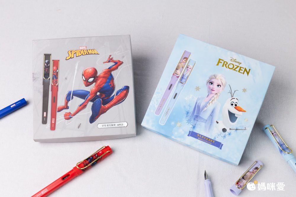 卡通精美兒童鋼筆禮盒組(6入)-卡通人物米奇 (16x16.3x2.3cm)