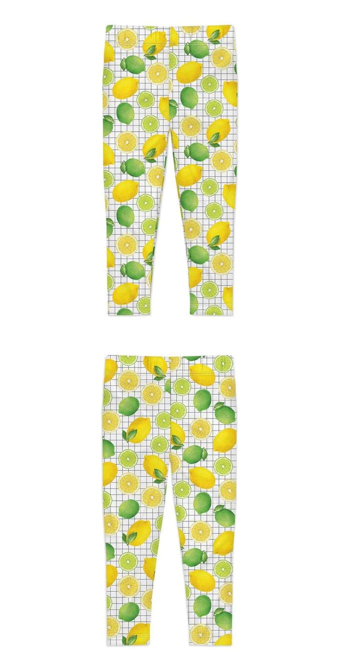 英國 SLEEP NO MORE - 100% 有機棉兒童貼身長褲-檸檬 (1.5-2 Y)