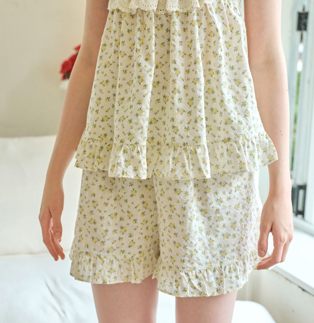 韓國 ULLALA - 天真浪漫無袖睡衣(兩件式) (FREE)