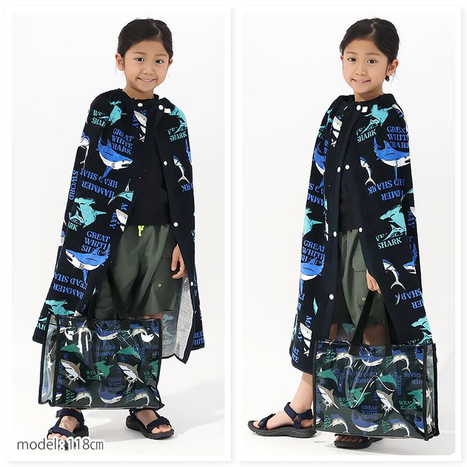 日本 ZOOLAND - 防水PVC手提袋/游泳包-滿版電車-藍色 (25x34cm)