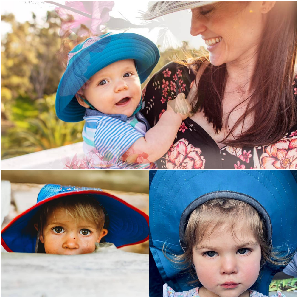 Sunday Afternoons - 兒童防曬帽-兒童抗UV雙面圓盤帽Kids Clear Creek Boonie-河川藍