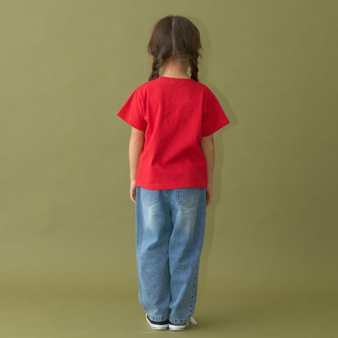 日本 b-ROOM - 簡約印花舒適天竺棉短袖上衣-街頭塗鴉-藍